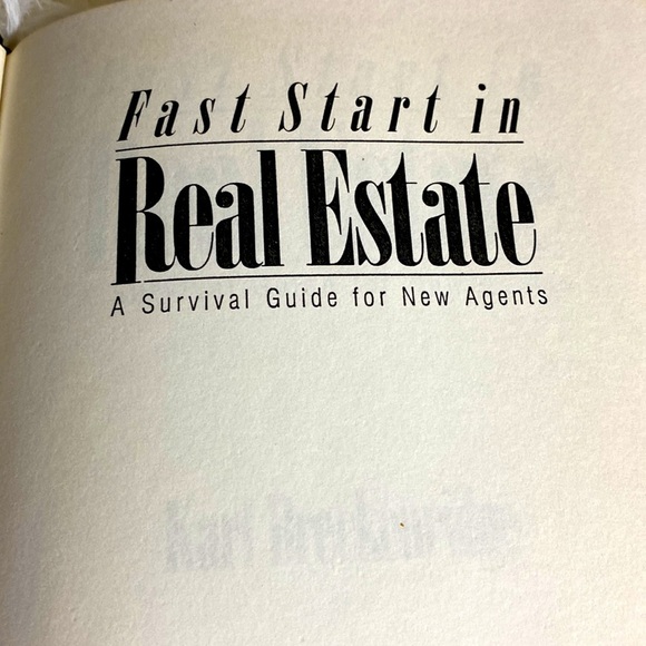 FAST START IN REAL ESTATE BRECKENRIDGE - Hardback GOOD CONDITION - Picture 3 of 5